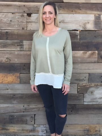 Blocked Bottom Blouse - Everyday Eden