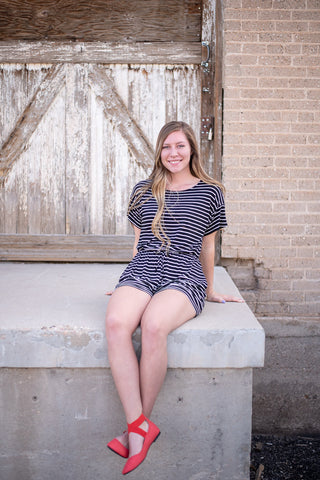 Striped Romper Shorts - Everyday Eden