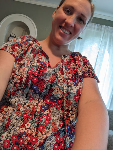 Red and Blue Floral