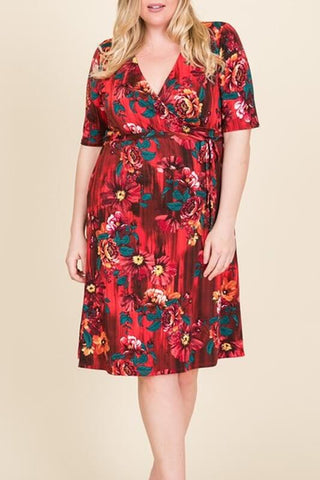Red Hot Plus Size Dress - Everyday Eden
