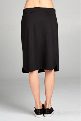 Terry Skirt Solid Black - Everyday Eden