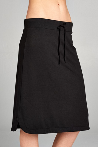 Terry Skirt Solid Black - Everyday Eden