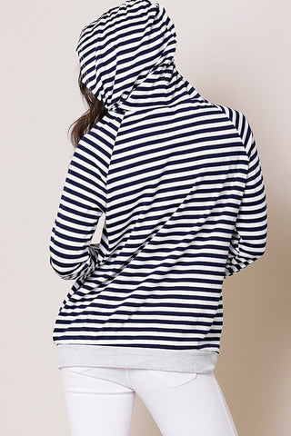 Succulent Striped Hoodie <br> (Regular and Plus Size)<br> - Everyday Eden