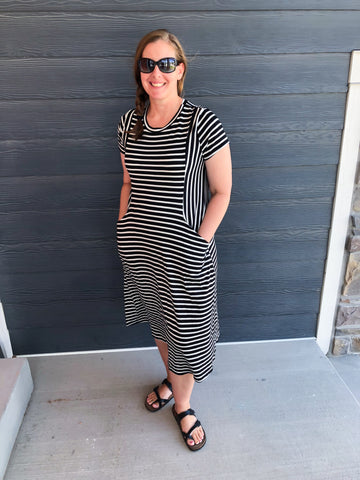 Zebra Stripe Dress - Everyday Eden